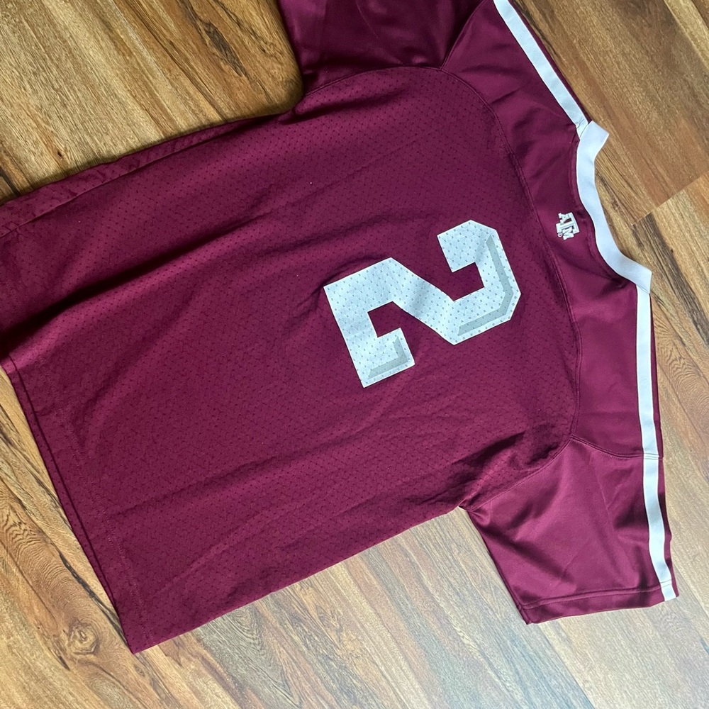 Adidas Maroon and White Texas A&M Jersey Johnny manzel xl - Picture 8 of 8